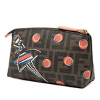 Fendi Zucca Velours Namochifu Pouch Brown Multicolor — view 2