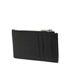Dior Oblique Zip Card Holder Coin Case Fragment Beige Navy Jacquard — view 2