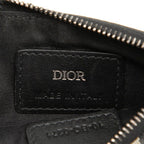 Dior Oblique Zip Card Holder Coin Case Fragment Beige Navy Jacquard — view 5