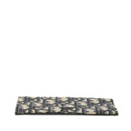 Dior Oblique Zip Card Holder Coin Case Fragment Beige Navy Jacquard — view 3