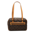 Louis Vuitton Monogram Cite MM Shoulder Bag Brown Leather