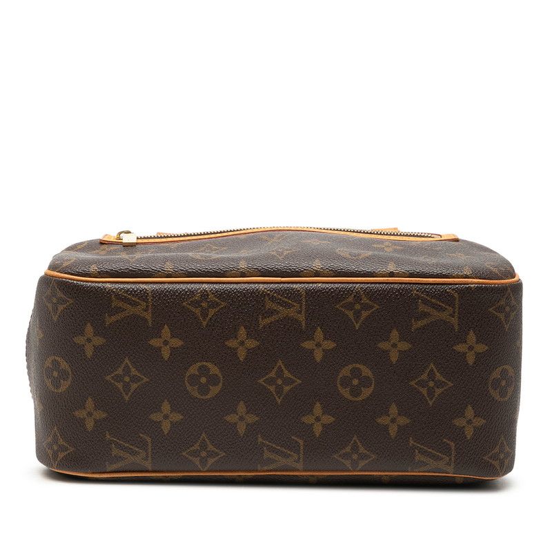 Louis Vuitton Monogram Cite MM Shoulder Bag Brown Leather — view 3