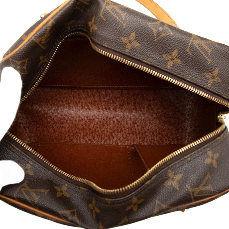 Louis Vuitton Monogram Cite MM Shoulder Bag Brown Leather — view 4