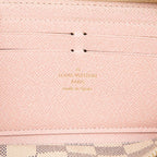 Louis Vuitton Damier Azur Portefeuille Clemence Zip Around Wallet White Rose — view 5