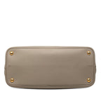 Prada Cuir Double 2-Way Shoulder Bag Beige Saffiano Leather — view 3