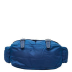 Prada Tessuto Crossbody Shoulder Bag Messenger Blue Nylon Leather — view 4