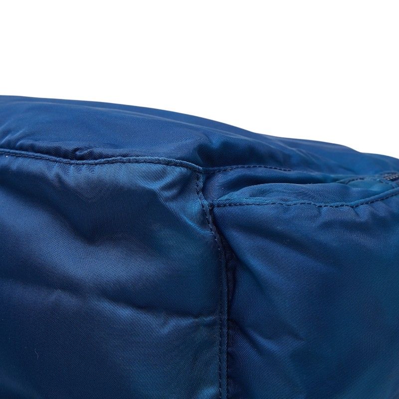 Prada Tessuto Crossbody Shoulder Bag Messenger Blue Nylon Leather — view 7