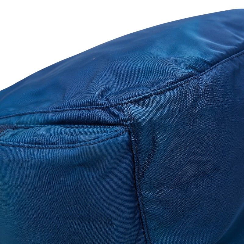 Prada Tessuto Crossbody Shoulder Bag Messenger Blue Nylon Leather — view 8