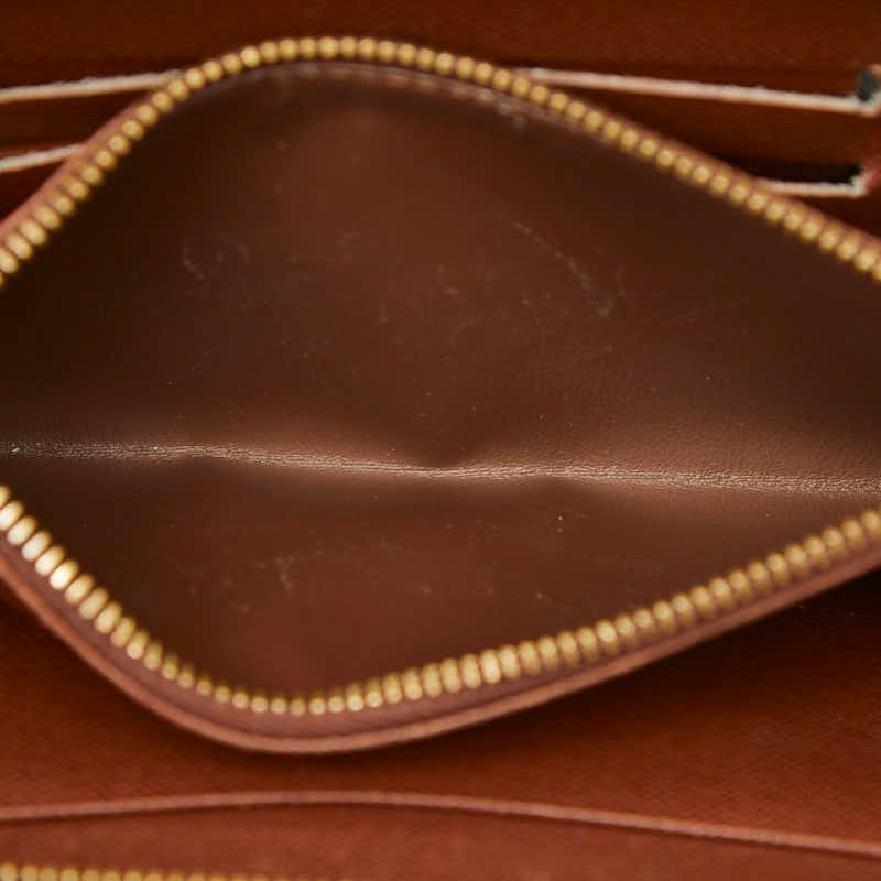 Louis Vuitton Monogram Porte-Monnaie Gip Zip Around Wallet Brown Leather — view 9