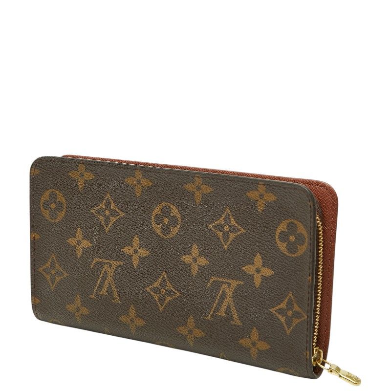 Louis Vuitton Monogram Porte-Monnaie Gip Zip Around Wallet Brown Leather — view 2