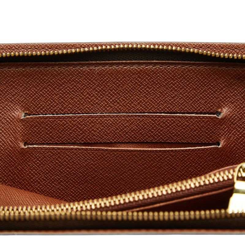Louis Vuitton Monogram Porte-Monnaie Gip Zip Around Wallet Brown Leather — view 8