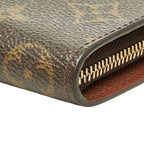 Louis Vuitton Monogram Porte-Monnaie Gip Zip Around Wallet Brown Leather — view 4