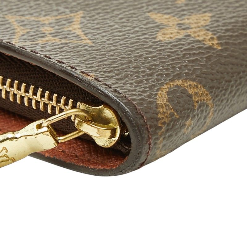 Louis Vuitton Monogram Porte-Monnaie Gip Zip Around Wallet Brown Leather — view 5