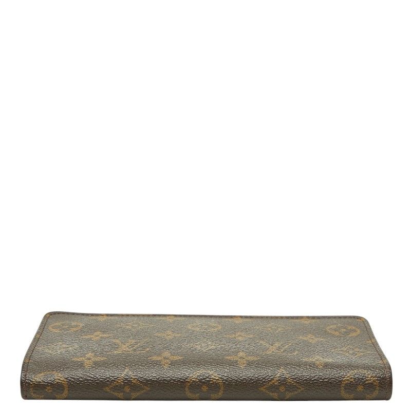 Louis Vuitton Monogram Porte-Monnaie Gip Zip Around Wallet Brown Leather — view 3