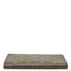 Louis Vuitton Monogram Porte-Monnaie Gip Zip Around Wallet Brown Leather — view 3