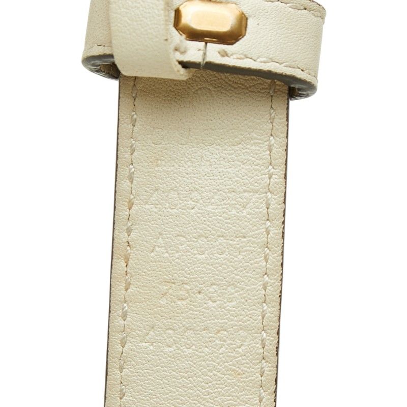 Gucci GG Marmont 75 30 White Ivory Leather Belt — view 5