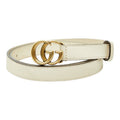 Gucci GG Marmont 75 30 White Ivory Leather Belt
