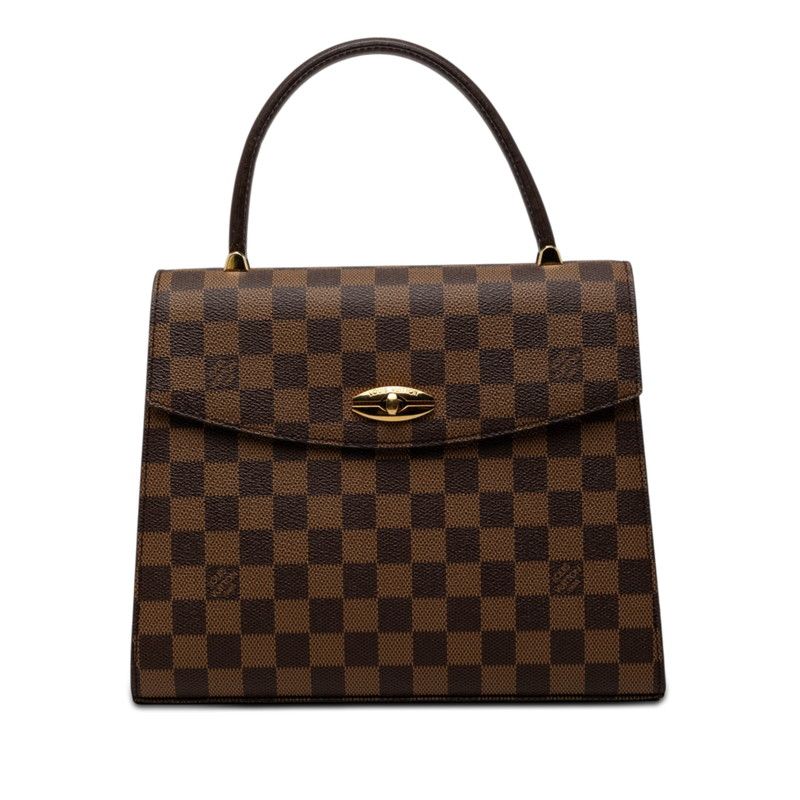 Louis Vuitton Damier Malesherbes Handbag Brown Leather