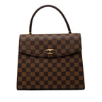 Louis Vuitton Damier Malesherbes Handbag Brown Leather