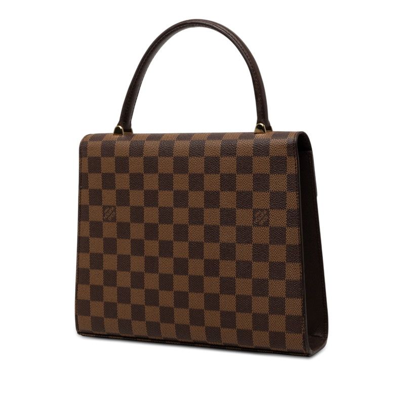 Louis Vuitton Damier Malesherbes Handbag Brown Leather — view 2