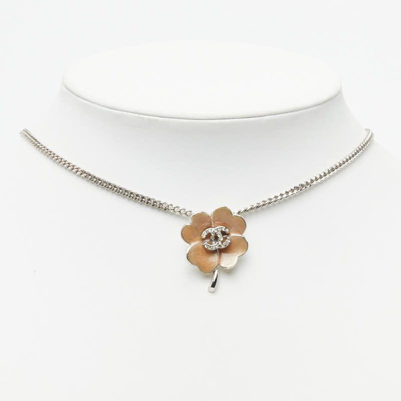 Chanel CC Logo Chain Pendant 04 Silver Metal Rhinestone — view 6