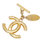 Chanel CC Logo Charm Gold Plated 1- Keychain — view 2