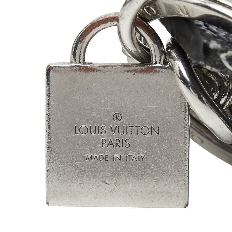 Louis Vuitton Damier Graphite Porte Cles LV Tab Key Holder Key Ring Black Gray — view 3