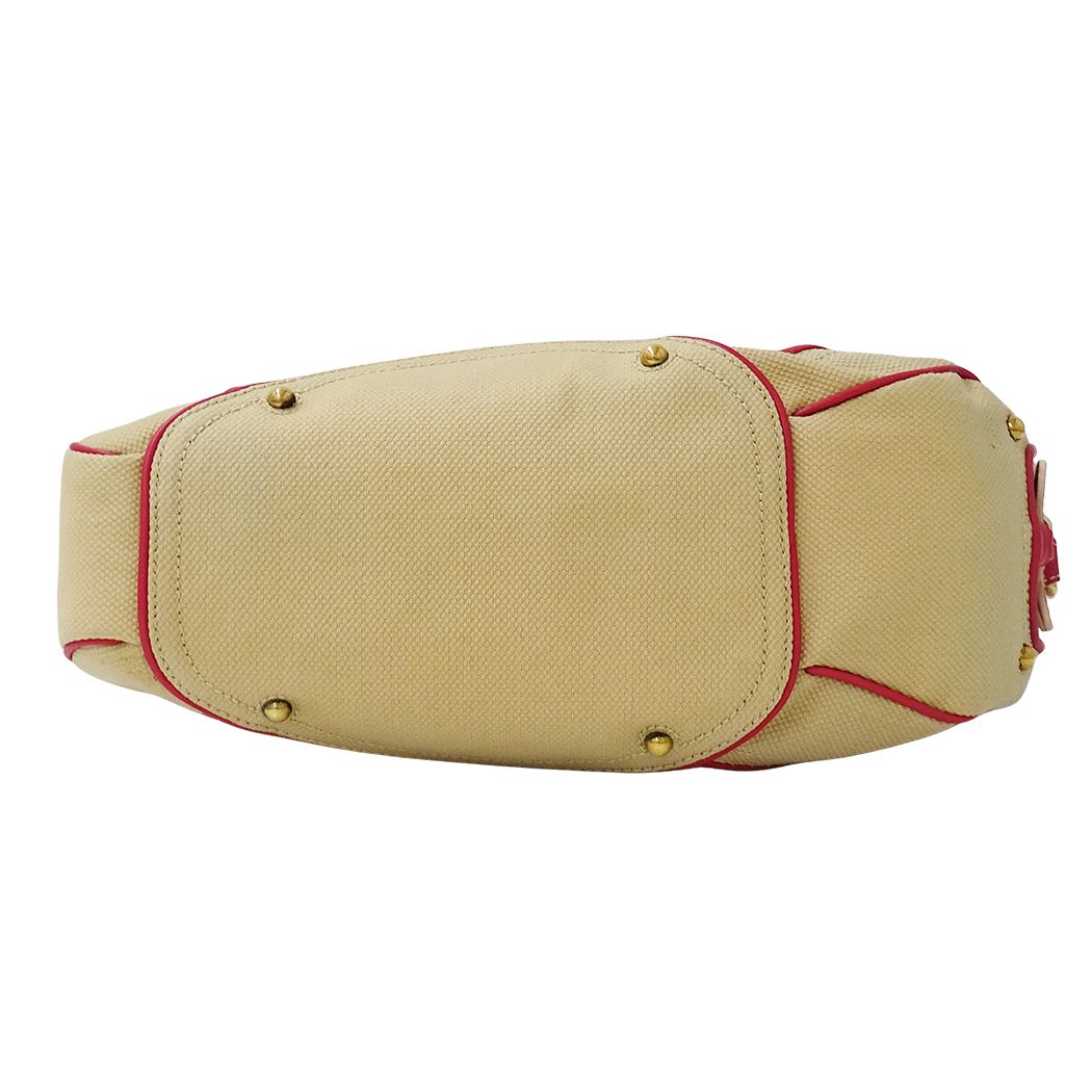 Celine Shoulder Bag Canvas Beige Pink — view 3