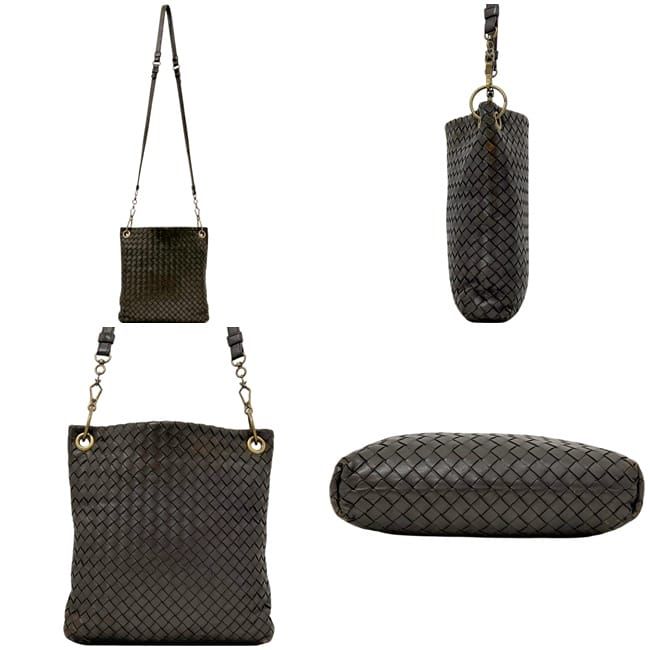 Bottega Veneta Shoulder Bag Brown Intrecciato Crossbody Leather Braided Vintage — view 2