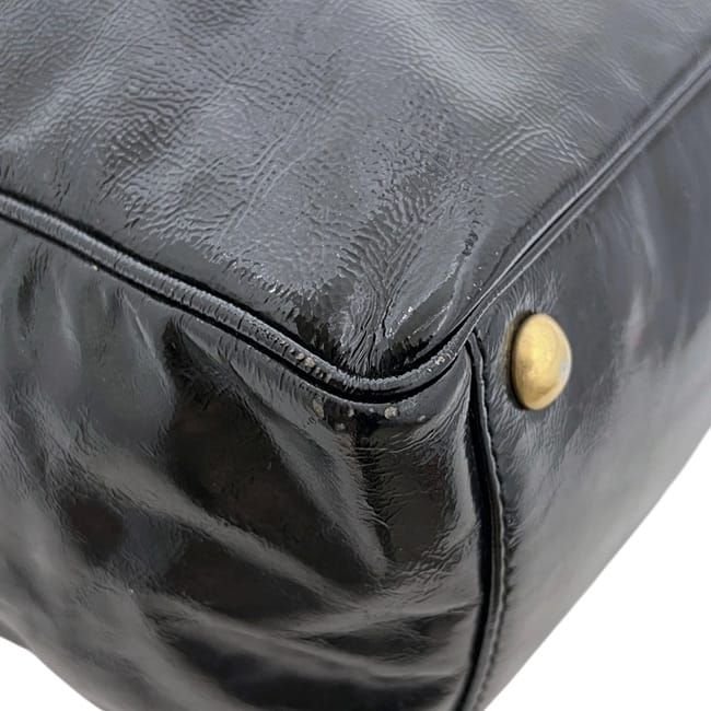 Saint Laurent Tote Black Mail Patent Leather YSL Lightweight — view 6
