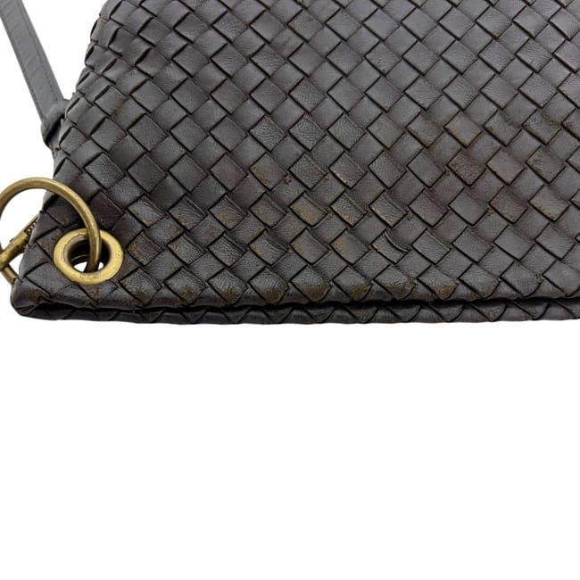 Bottega Veneta Shoulder Bag Brown Intrecciato Crossbody Leather Braided Vintage — view 9