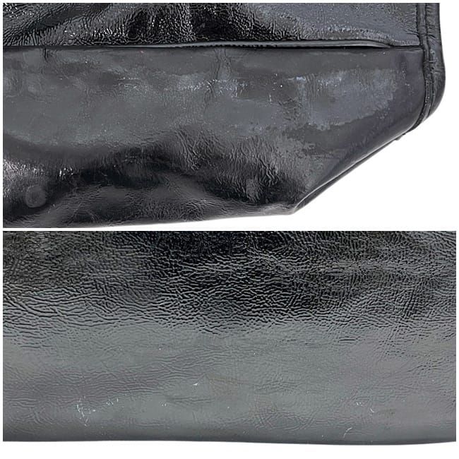 Saint Laurent Tote Black Mail Patent Leather YSL Lightweight — view 4