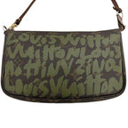 Louis Vuitton Pouch Pochette Accessoire Brown Khaki Green Monogram Graffiti — view 6