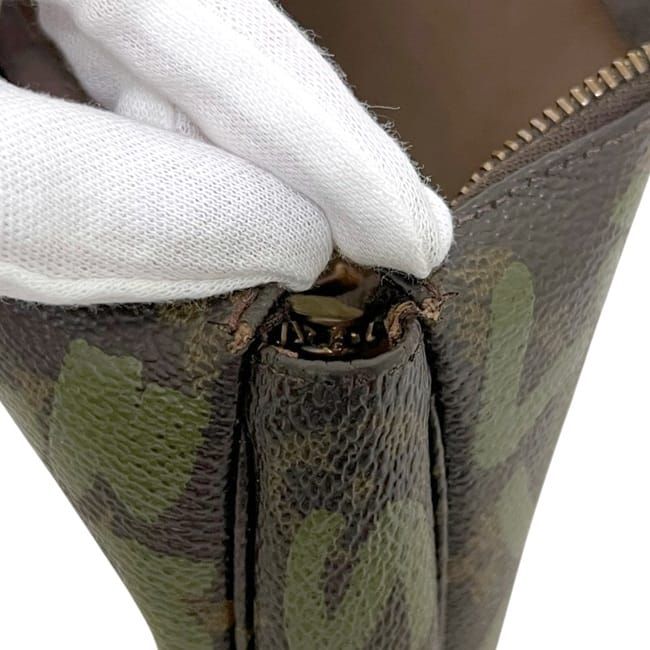 Louis Vuitton Pouch Pochette Accessoire Brown Khaki Green Monogram Graffiti — view 4