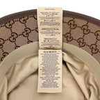 Gucci Bucket Hat Fedora Hat Beige Brown GG Marmont Hat S Canvas Leather — view 7