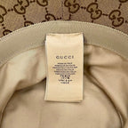 Gucci Bucket Hat Fedora Hat Beige Brown GG Marmont Hat S Canvas Leather — view 6