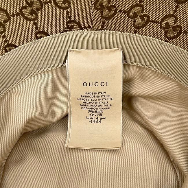 Gucci Bucket Hat Fedora Hat Beige Brown GG Marmont Hat S Canvas Leather — view 6