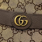 Gucci Bucket Hat Fedora Hat Beige Brown GG Marmont Hat S Canvas Leather — view 4