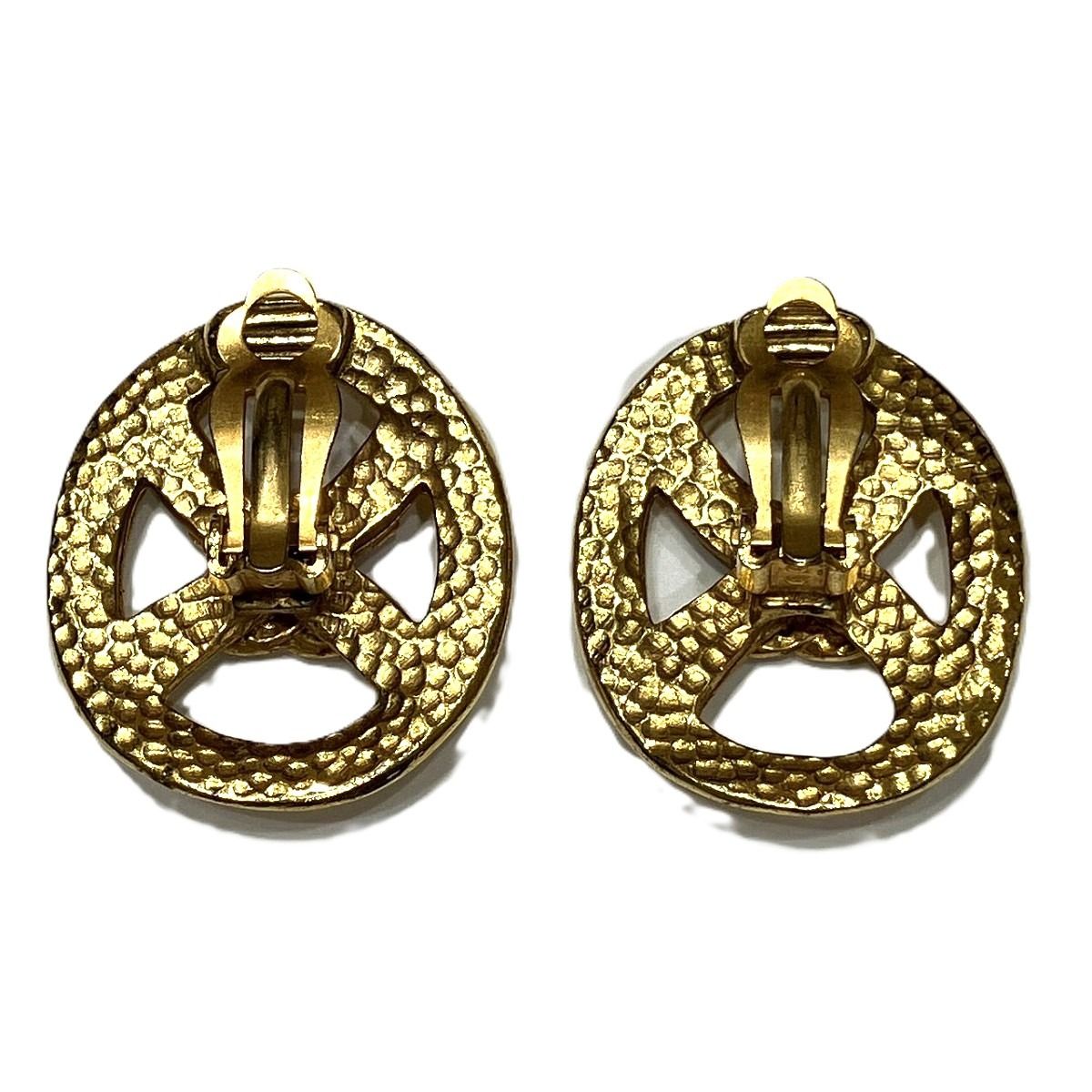Chanel CC Logo Earrings Alloy — view 3