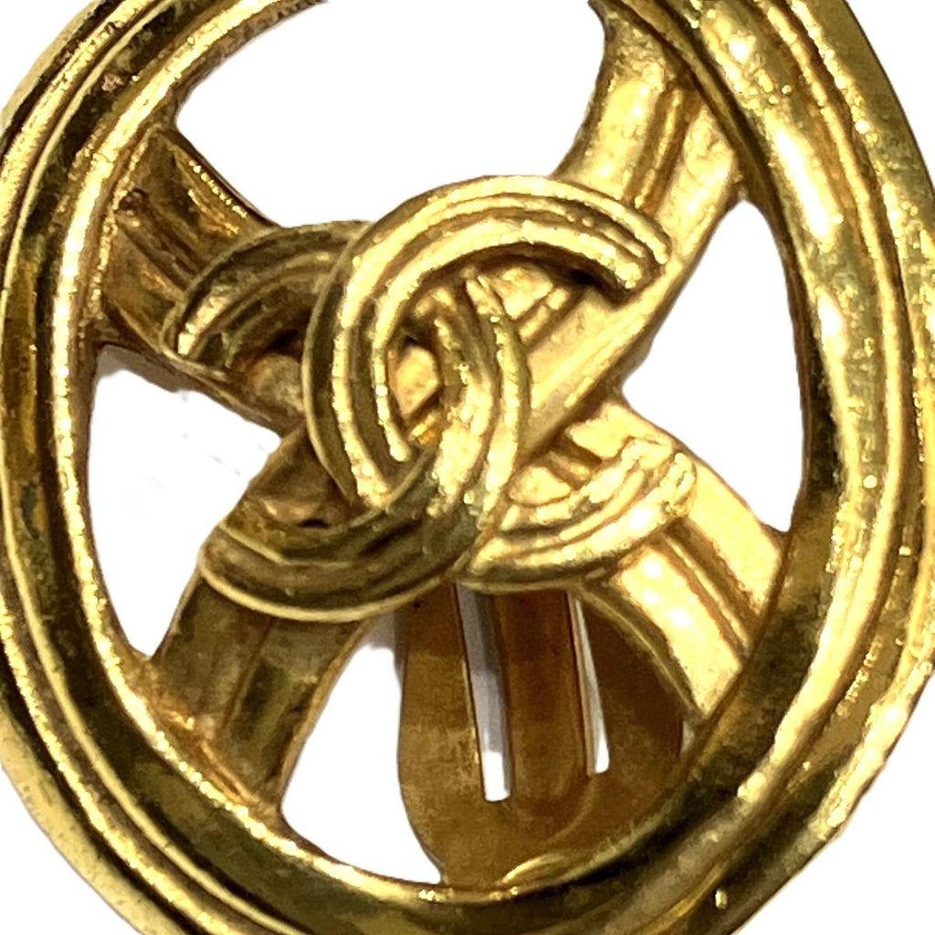 Chanel CC Logo Earrings Alloy — view 8