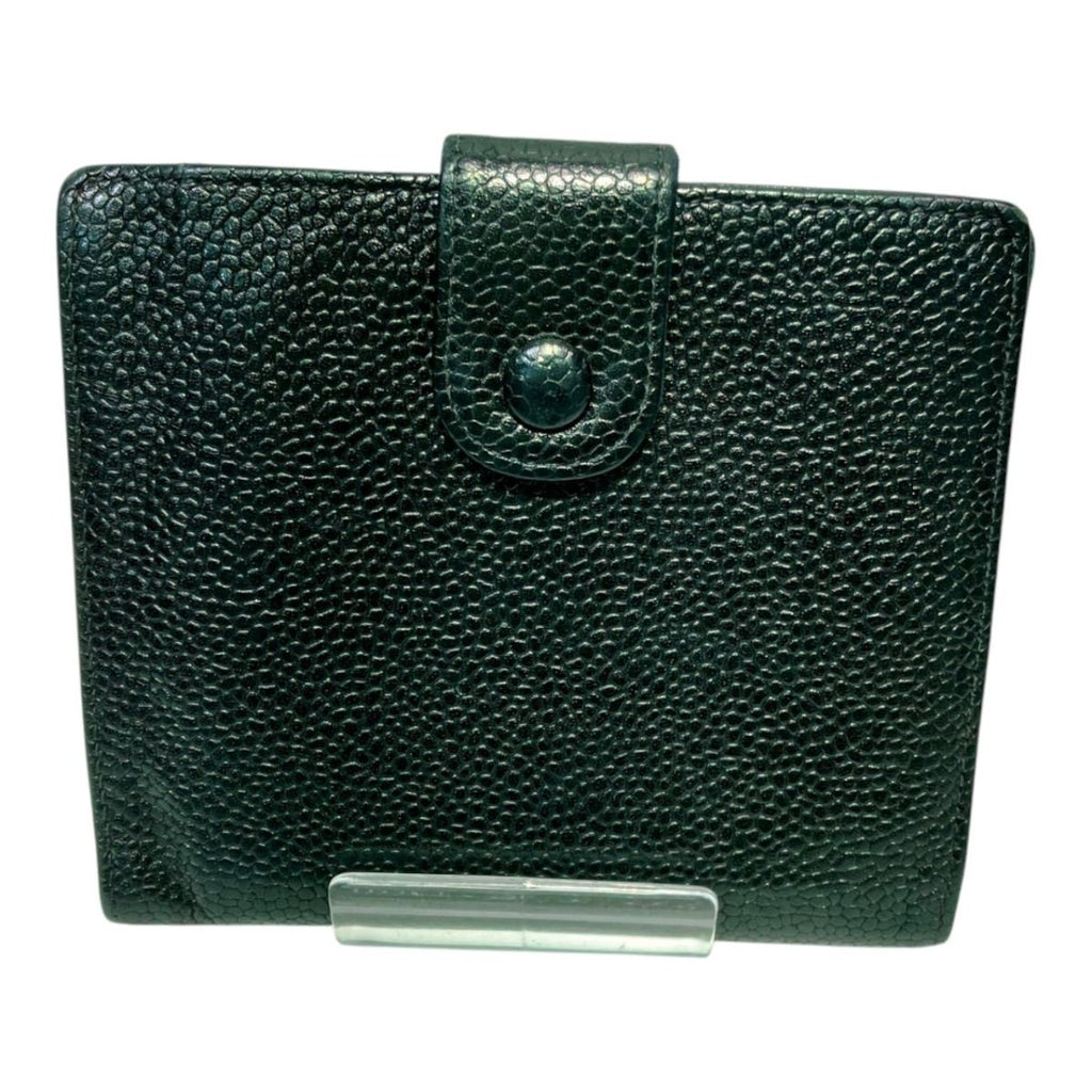 Chanel CC Logo Bifold Wallet Caviar Leather — view 2