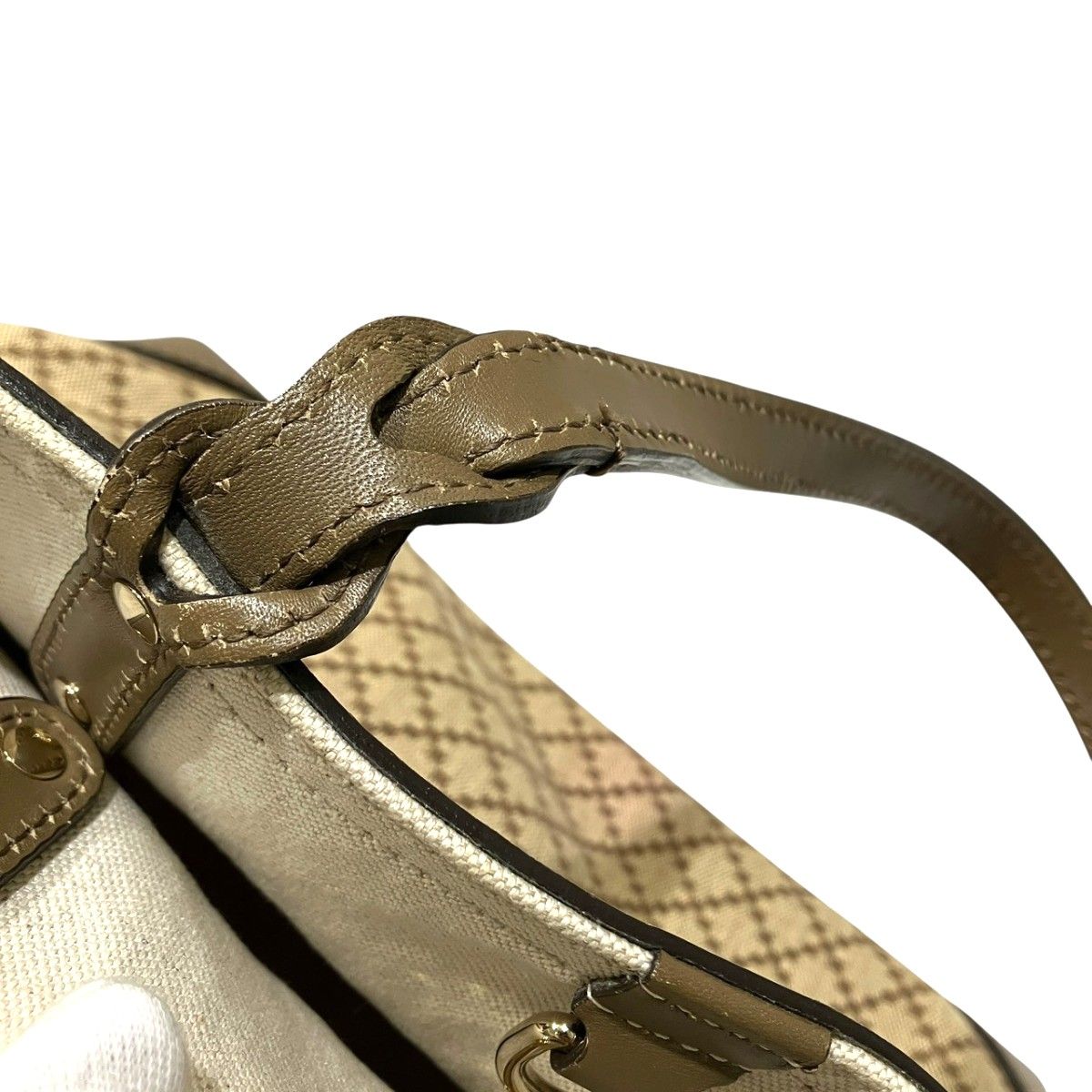 Gucci Diamante Tote Canvas Leather — view 9