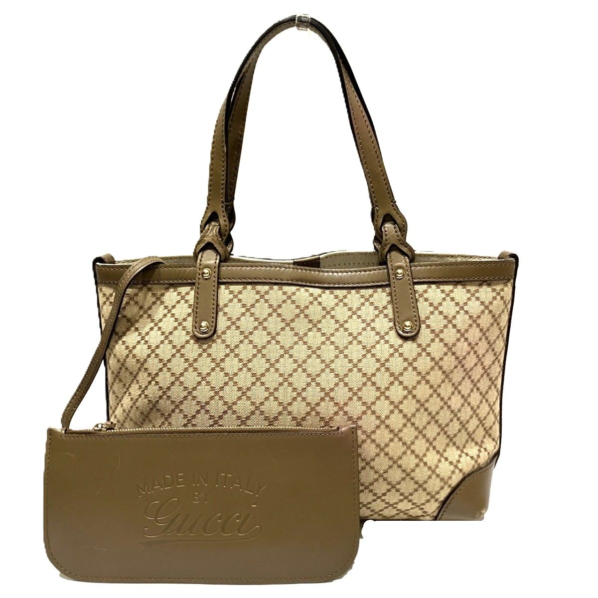 Gucci Diamante Tote Canvas Leather
