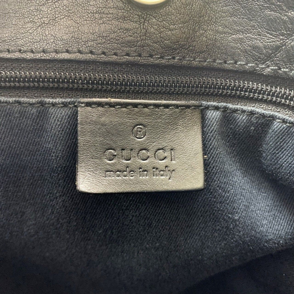 Gucci Tote Shoulder Bag GG Canvas Black — view 8