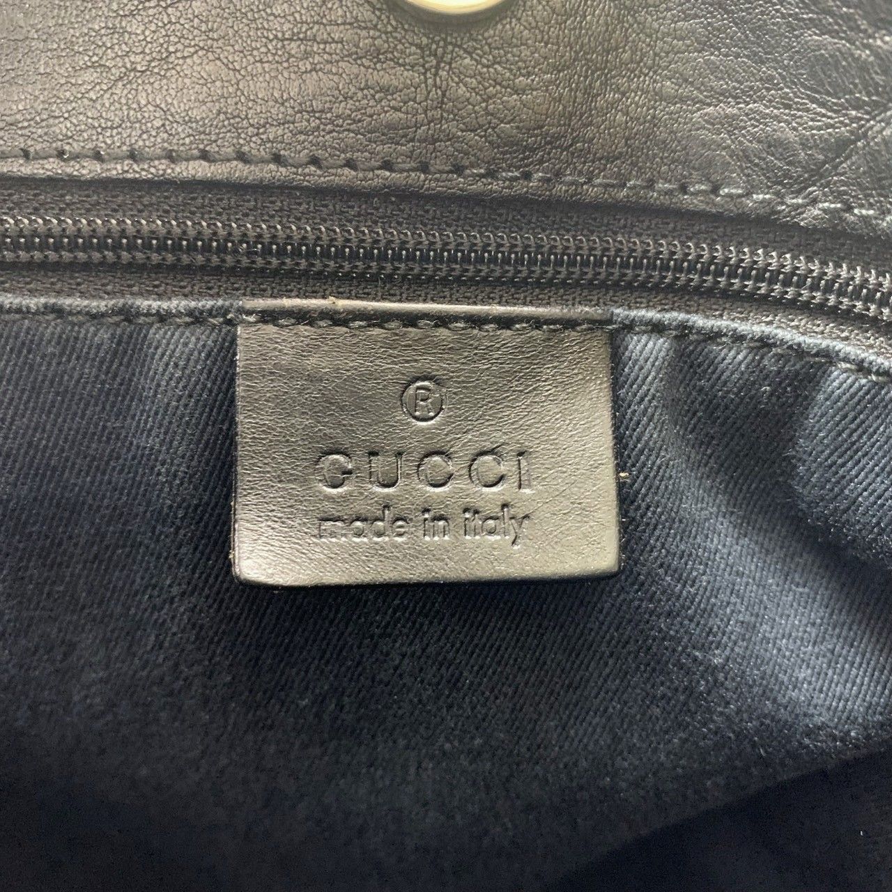 Gucci Tote Shoulder Bag GG Canvas Black — view 8