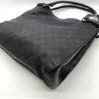 Gucci Tote Shoulder Bag GG Canvas Black — view 3