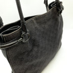 Gucci Tote Shoulder Bag GG Canvas Black — view 2