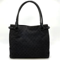Gucci Tote Shoulder Bag GG Canvas Black