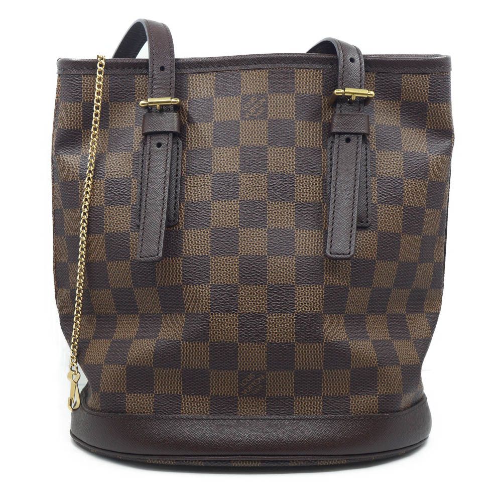 Louis Vuitton Damier Handbag Brown Red Gold Pouch — view 2