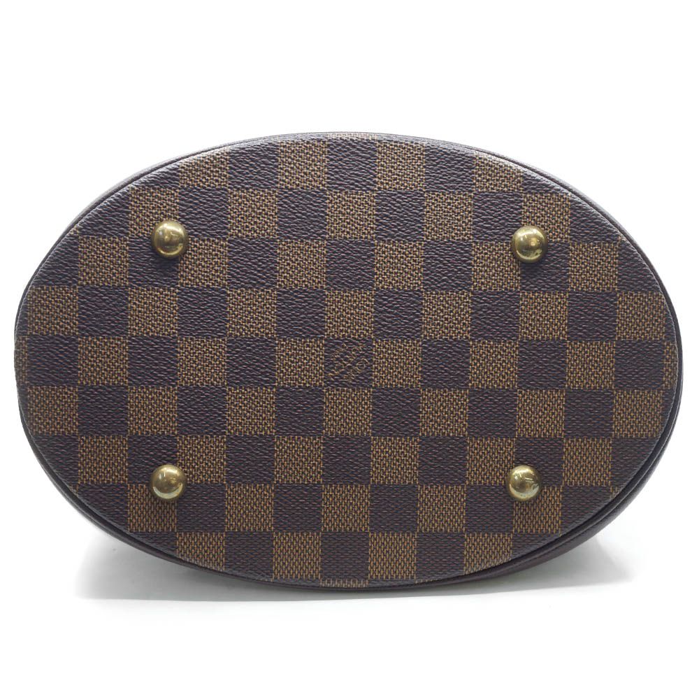 Louis Vuitton Damier Handbag Brown Red Gold Pouch — view 3